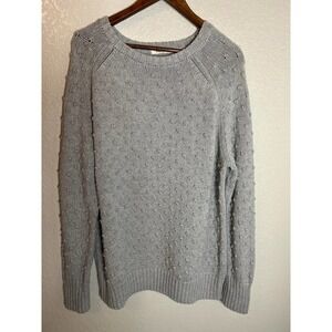 Woolovers Women's Knit Gray Sweater Sz XL
